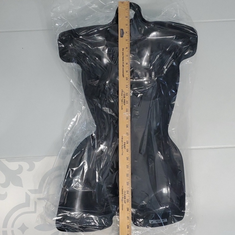 Economy Female Black Shapely Plastic Torso mannequin - Picture 2 of 2